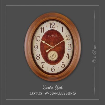 ساعت دیواری چوبی لوتوس مدل LEESBURG کد W-584